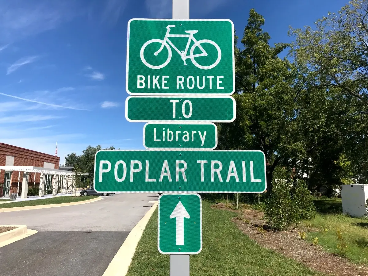 Sign to the Annapolis, Maryland Poplar Trail part of The ADT (Jacob Baumgart)