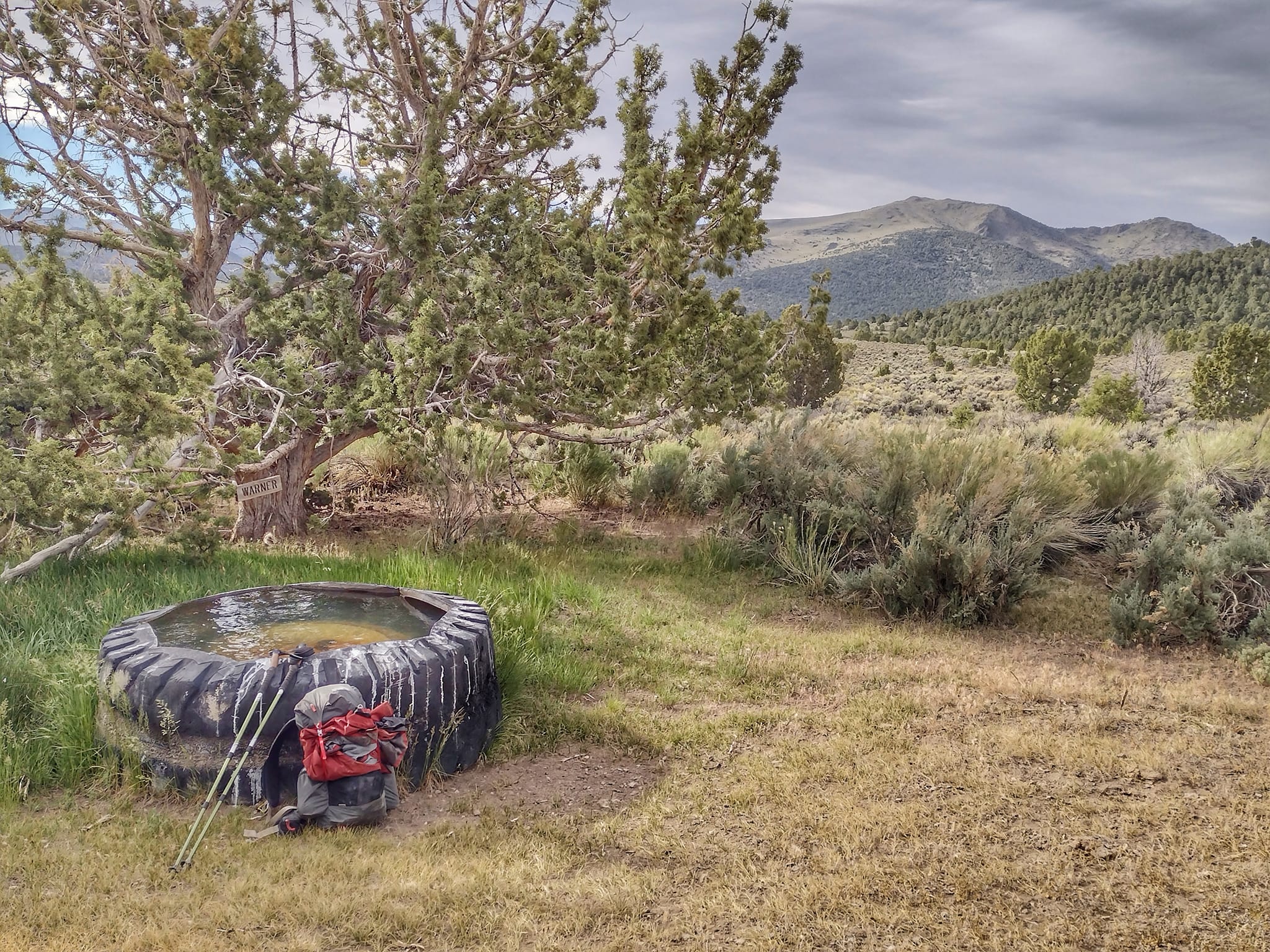 Warner Spring in Nevada is a pool of water inside of a truck tir